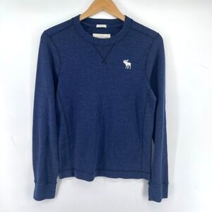 Vintage Abercrombie Fitch Y2K 90's Men's M Muscle Thermal Waffle Knit Moose Logo